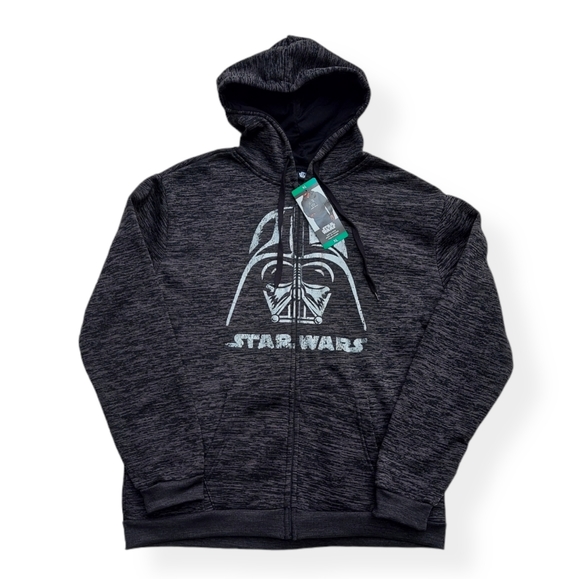 Star Wars Darth Vader Full Zip Hoodie Charcoal NWT